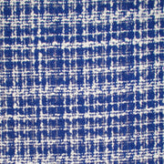 Close-up of blue and white checkered fabric texture